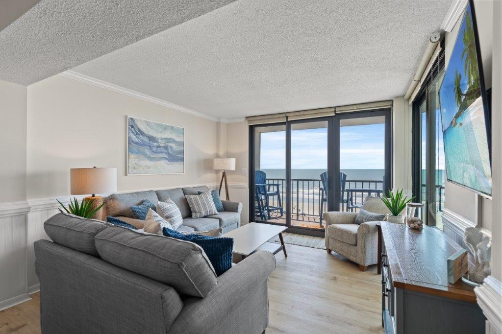 Living room with ocean view